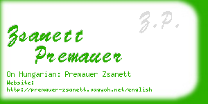 zsanett premauer business card